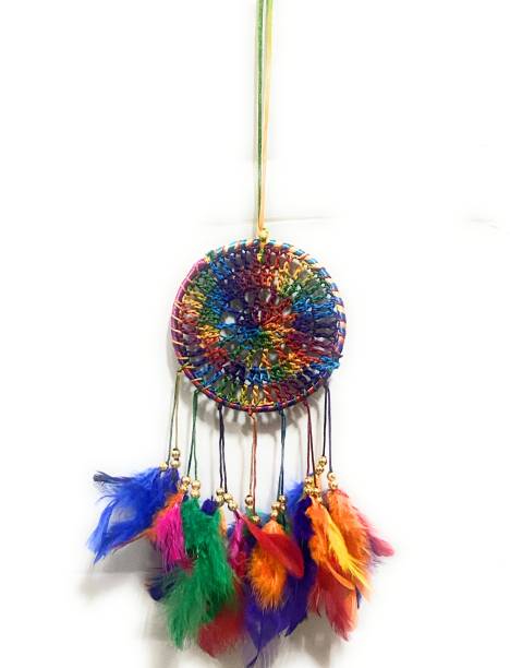 Ryme Car hanging 4 Inches Diameter Feather Dream Catcher