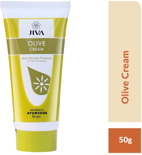 JIVA AYURVEDA Olive Cream - Anti-Wrinkle Formula - 50 g - Pack of 1 Compact