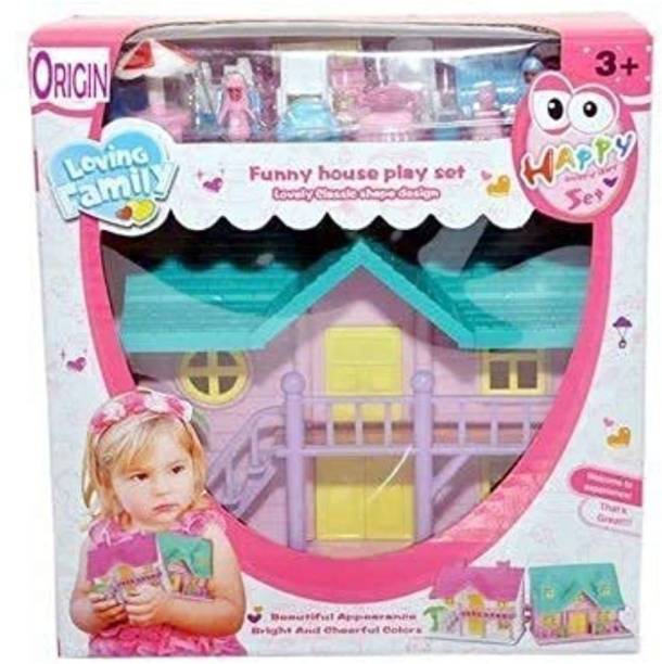 A7F Funny Doll House Play Set, Lovely Classic shape Design Single Doll House Play Set for Kids