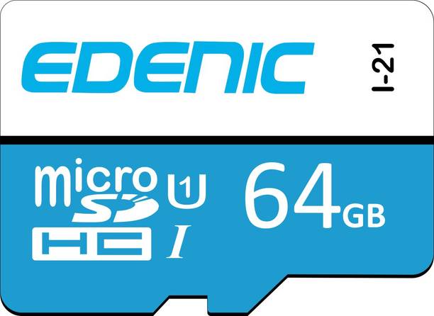 EDENIC 64GB 64 GB MicroSD Card Class 10 80 MB/s Memory Card