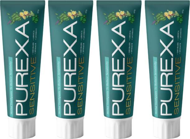 PUREXA Herbal Anti Sensitivity With Goodness of Herbs Pack of 4 Toothpaste