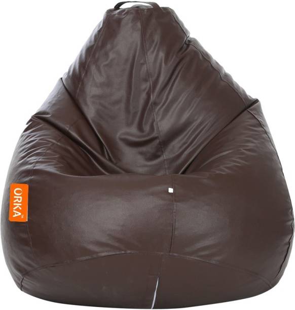 ORKA XL Tear Drop Bean Bag Cover  (Without Beans)