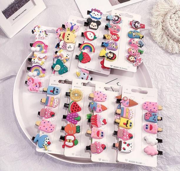 HOMEMATES 80 pcs Mermaid ice cream Unicorn Multicolor Hair Clips Set Baby Hairpin For Kids Girls Toddler Barrettes Hair Accessories Baby Girl Clips Hair Clip