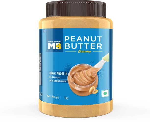 MuscleBlaze Peanut Butter with Added Omega, Creamy 1 kg