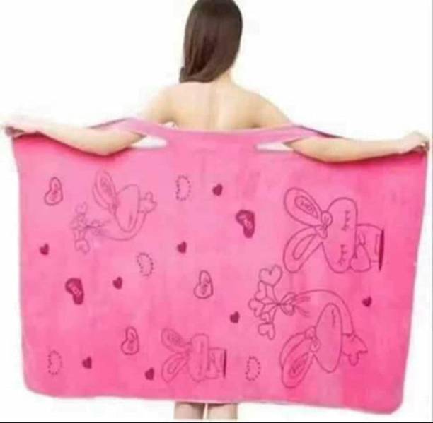 ROSEFAIR Pink Free Size Bath Robe