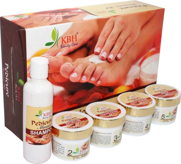 kbh Magic Manicure Pedicure Spa Kit - Soothing & Refreshing HAND & FOOT CARE KIT (310g), Pack of 5