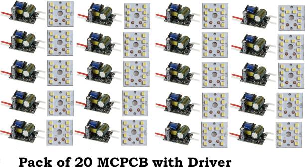 Republic PACK OF 20 Raw Material for led bulb comes with McPcB AND 9W, WHITE LED HPF DRIVER Electronic Components Electronic Hobby Kit