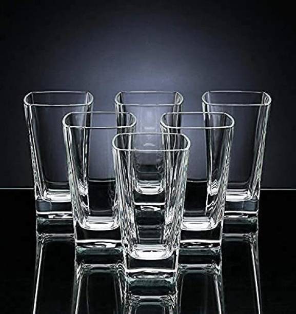 varahry (Pack of 6) Highball Glasses for Water, Milk, Juice, Beer, Wine, and Cocktails, Drinking Glasses, Clear Heavy Base Glass, Beverage Cup, Crystal Clear Glassware Set of 6 (300 ml) Glass Set Water/Juice Glass