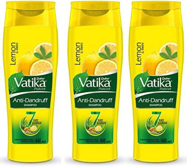 Dabur Vatika Anti-Dandruff Lemon Shampoo(440ML*3)