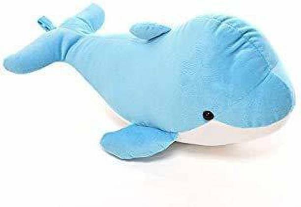 NKL SOFT Fibre Filled Cotton Stuffed Animal Dolphin Fish Soft Toy of Plush Material  - 30 cm
