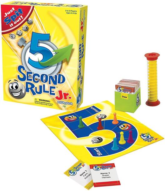 OFERTA 5 Second Rule Junior Card Board Games 400 Questions on 200 Cards, 6 Pawns, 5-Second Fun Family Brain Game,Birthday Gift for BoysTimer Strategy & War Games Board Game