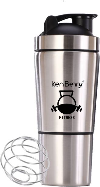 KenBerry Fitness Two Compartment (591 ML Top + 159 ML Bottom) Gym 750 ml Shaker