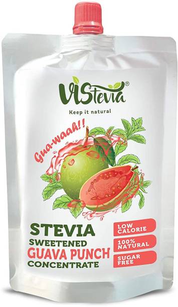 Vistevia Natural Sugar Free Stevia Sweetened Healthy Gua-waah Squash Drink, Serves 10-12 Glasses (150ml) | Low Calorie| Anti Diabetic