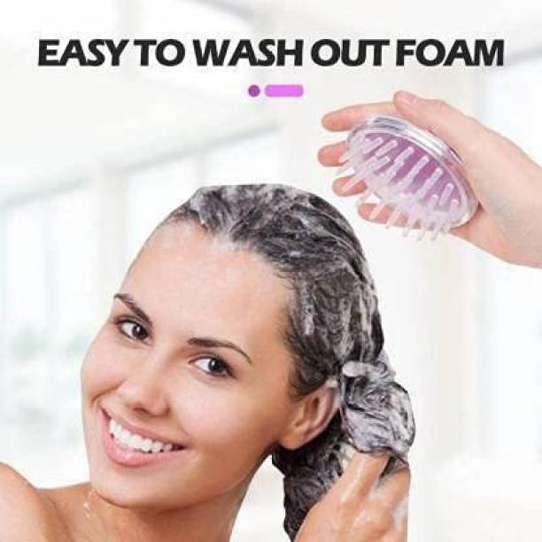 PAGALY Comfortable Silicone Body Washing Hair Shampoo Scalp Massage Brush Comb Conditioner Clean Head Salon