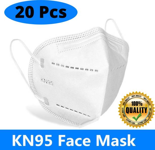 Fabaura N95 5 Layer Reusable Anti - Pollution Breathable Face Mask ( White ) for Men , Women and Kids mask respirator GV601 Reusable, Washable, Water Resistant