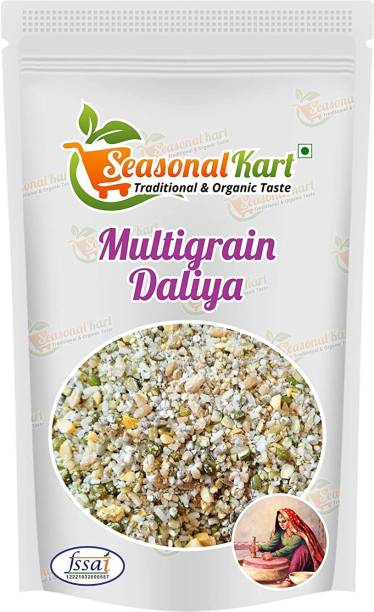 Seasonal Kart Organic Multigrain Dalia 400 gms|Homemade Mix Grain Oatmeal