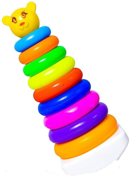 Hasper Tex Teddy Stacking Ring Jumbo Stack up Educational Toy Multicolour Rings Tower Construction Toys Set (Multicolor)