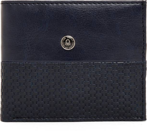 United Colors of Benetton Men Blue Artificial Leather Wallet