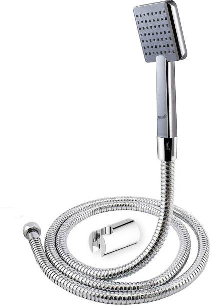 Prestige square shape Fully chrome Finish Rain Spray Hand Shower with 1.5mtr SS Shower Tube and Wall Hook Health  Faucet