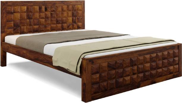 Flipkart Perfect Homes Sheesham Wood Solid Wood Queen Bed