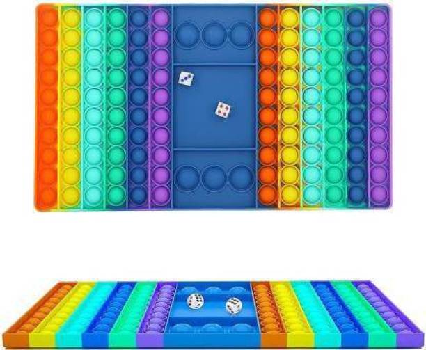 SKTOYZONE POPETS,POP IT, PUPETS, POP ITS ,Pop it Fidget Toy Ludo Game in Pop it Fidget Toy Stress Relief Toy for Kids Parents 2 Player, 3 Player and 4 Player Ludo Game Big Size (2 Player) Board Game Accessories Board Game Board Game Accessories Board Game