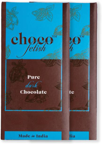 Chocofetish Pure Dark Chocolate Bar - Pack of 2 Bars Bars