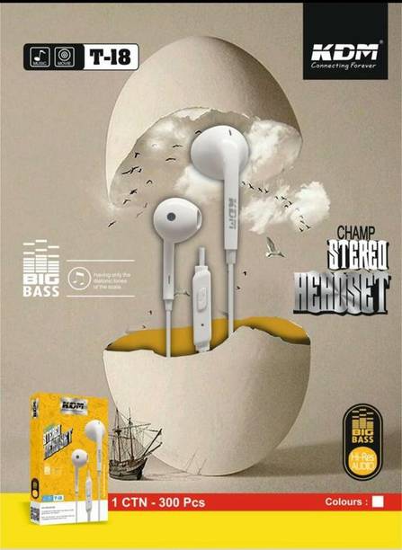 Top Headset Kdm cheap price 5stars Flipkart in India 38 KDM T-18 Wired Headset With Mic Bluetooth Headset