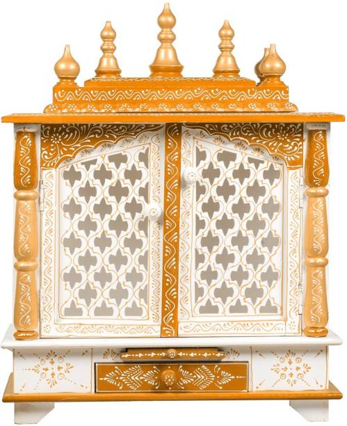 kamdhenu art and craft Mandir Wooden Temple for Home Pooja, Arti Temple for Home and Office Engineered Wood Home Temple
