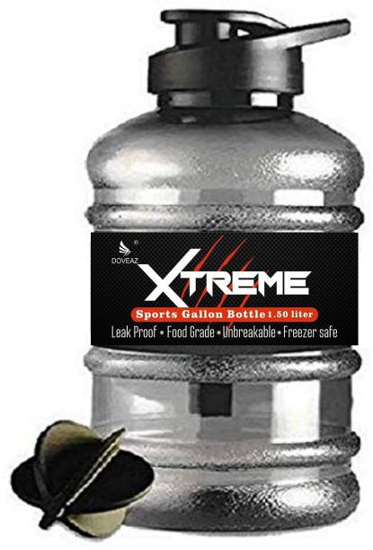 DOVEAZ XTREME SPORTS GALLON BOTTLE 1.5 L WITH MIXER BALL AND STRAINER 1500 ml Shaker