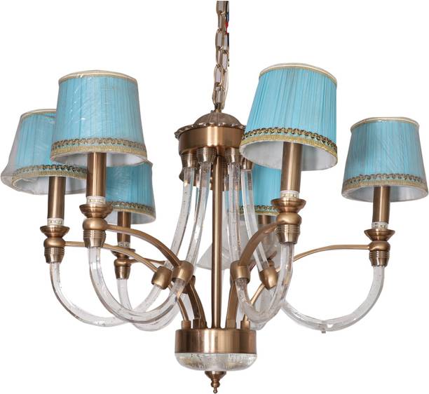 Eve Hanger Delicate Led Chandelier Fabric Shade Glass Finish 2 Year Warranty Bulb Included Ceiling Lamp In India Eve Hanger Delicate Led Chandelier, Fabric Shade For Chandelier