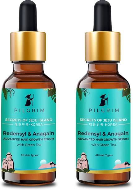 Pilgrim Advanced Hair Growth Serum For Hair Fall , 50 ml (Pack of 2) | Highly Effective Hair Growth Treatment For Men & Women | Suitable for Curly, Coily, Straight, and Wavy Hair