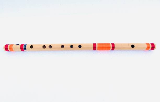 MAGA MART C Natural Medium Right Hand Bansuri Flute (48 cm) M.M Bamboo Flute