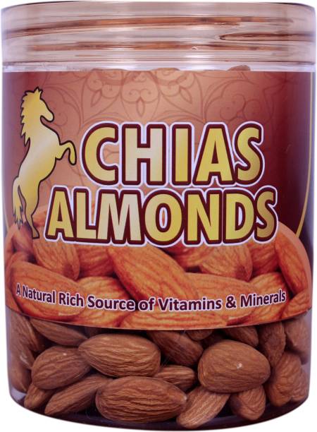 Chias PREMIUM QUALITY PURE RAW ALMONDS IN AIR TIGHT CONTAINER Pack of 250gm Almonds
