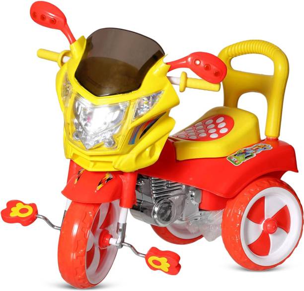 Dash Stylish Kids Tricycle , tricycles , Kids Cycle , Ride on for boy and Girl for 2 to 5 Years with Under seat Storage Space, Lights and Music. DASH1_Victor_DX-Red Tricycle