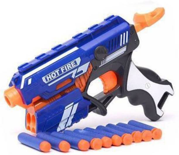ArohiStore Blaze Storm Manual Soft Bullet Hot Fire Gun Toy With 10 Foam Bullet For Kids And Adults | Toy Blaster Guns For Boys With Long Range And High Power | Shooting Games | Best Gift For Children | Pistol Toys Guns & Darts
