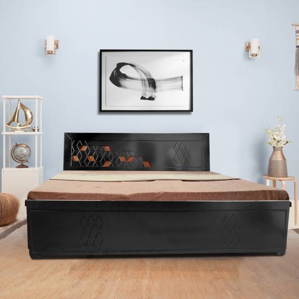 ELTOP King Size Bed with Hydraulic Storage for Bedroom Engineered Wood King Hydraulic, Box Bed