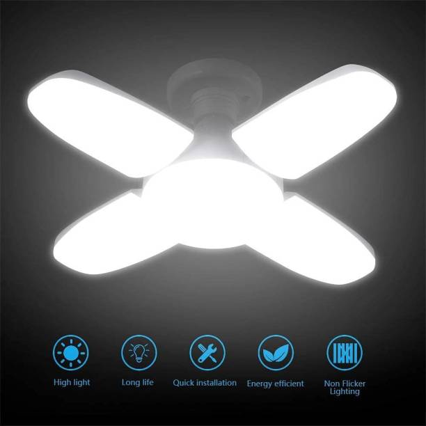 Sarvatr ® 4 Blade Fan Shape LED Light Bulb 28W and B22 Holder with Ultra Bright (White) Pendants Ceiling Lamp