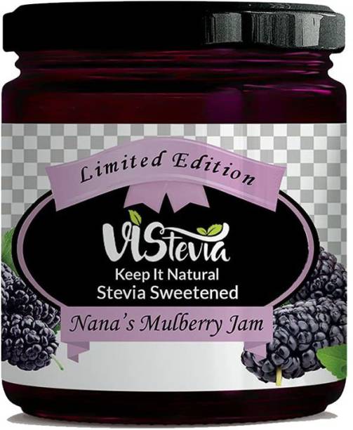 Vistevia Sugar Free Mulberry Jam (230 gm) | Diabetic Friendly |100% Natural | Stevia Sweetened | Limited Edition 230 g