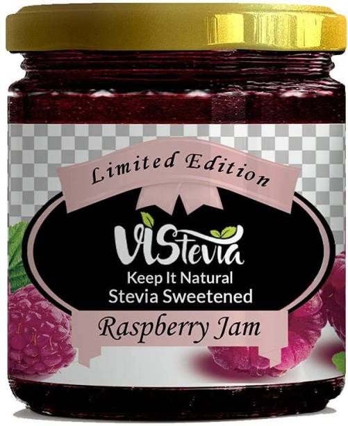 Vistevia Sugar Free Raspberry Jam (200 gm) | Diabetic Friendly |100% Natural | Stevia Sweetened | Limited Edition 200 g