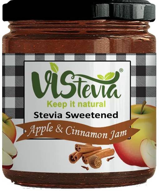 Vistevia Sugar Free Apple and Cinnamon Jam (200 gm)| Diabetic Friendly | 100% Natural | Stevia Sweetened 200 g
