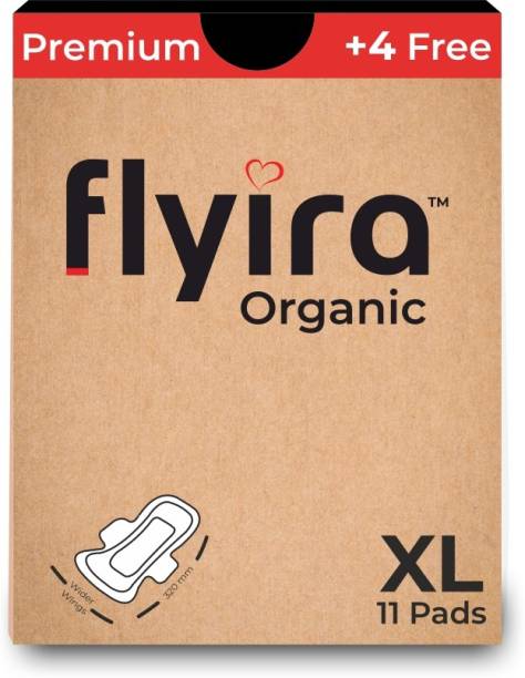 Flyira Organic XXL Premium Sanitary Pads For Women 11 Pads, +4 Free Sanitary Pad Sanitary Pad