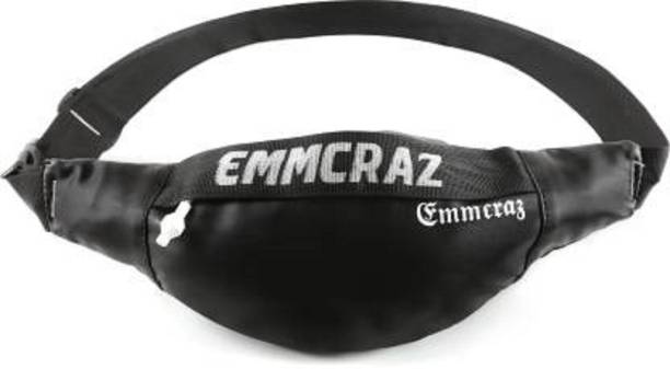 EMMCRAZ Sports Waist Bag for Men & Women Waist Bag (Black) Waist Bag (Black waist pouch bag (Black) waist bag (Black, White)  Camera Bag