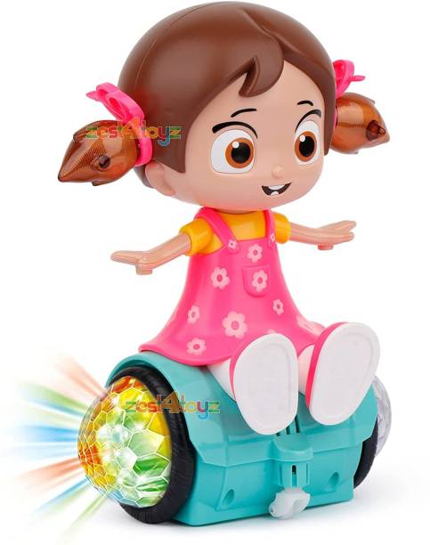 Goyal's 360° Rotating Musical Dancing Girl Doll Toy with Multi Color Flashing Lights