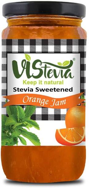 Vistevia Stevia Sweetened Orange Jam (400 gm) | 100 % Natural | Keto Friendly | Sugar-Free 400 g