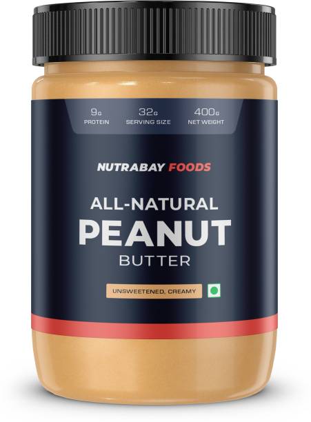 Nutrabay Foods Natural Peanut Butter Unsweetened - Cream 400 g