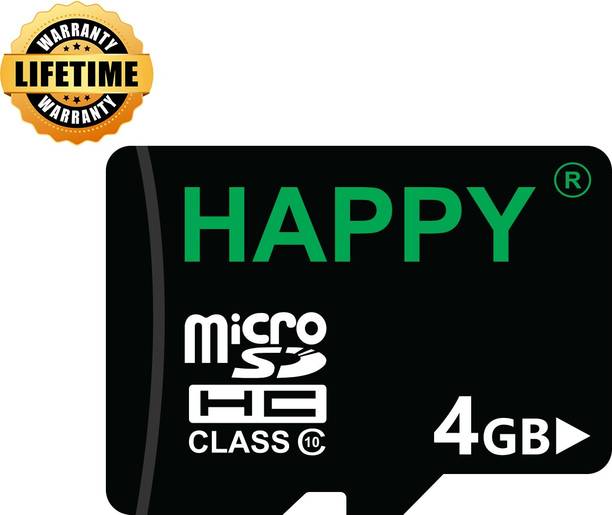 HAPPY MEMORIES 4GB 4 GB MicroSD Card Class 10 2 MB/s Memory Card