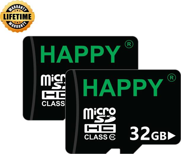 HAPPY MEMORIES 32GB Memory Card pack of 2 32 GB MicroSD Card Class 10 15 MB/s  Memory Card