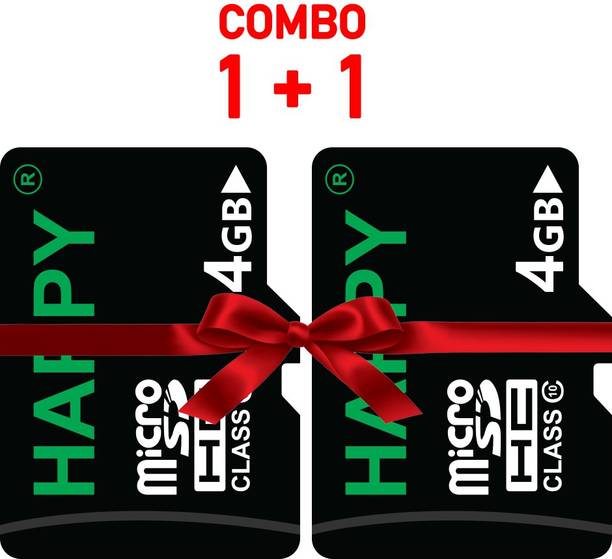 HAPPY MEMORIES 4GB 4 GB MicroSD Card Class 10 15 MB/s Memory Card
