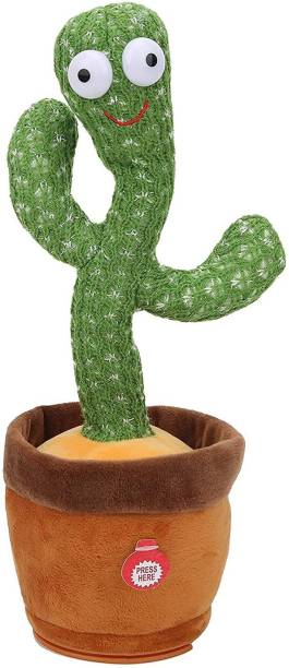 Galactic Dancing Cactus Repeat, Talking Dancing Cactus Toy, Repeat+Recording+Dance+Sing, Wriggle Dancing Cactus Repeat What You Say and Sing Electronic Cactus Toy Decor for Kids Adult Multi color