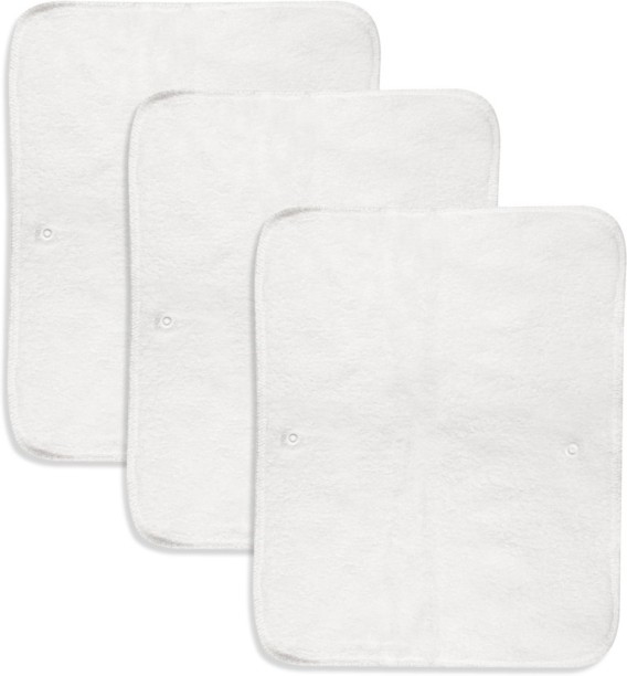 Soft Bamboo Terry with Padded Backing Waterproof Changing Pad Liners Blue 3 Pack 